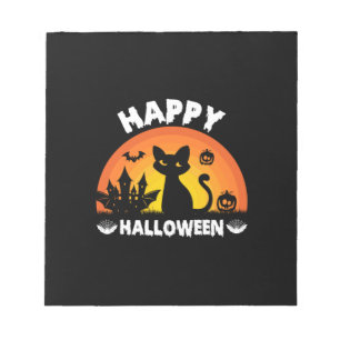 Bloc-note Halloween Cat Happy Halloween Birthday