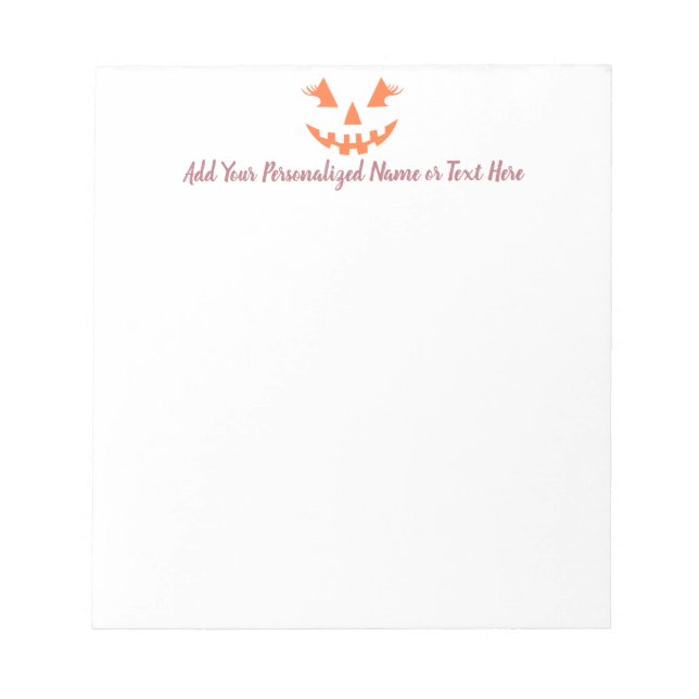 Bloc-note Halloween Citrouille Jack-o'-lantern fille personn (Devant)