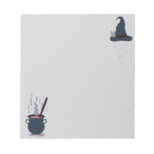 Bloc-note Halloween ensorcelant - Chapeau magique et chaudro