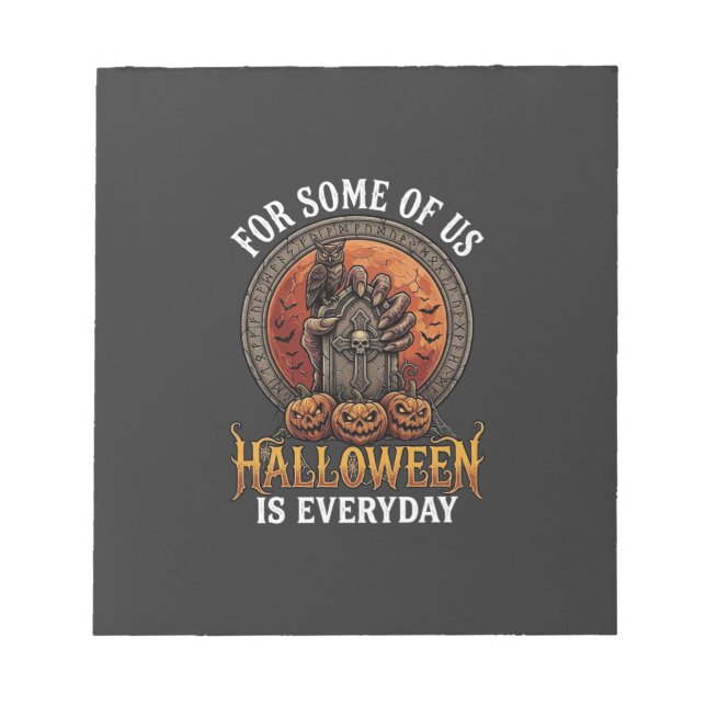 Bloc-note Halloween est tous les jours Monstre Main Pierre T (Devant)