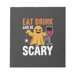 Bloc-note Halloween Manger Boire Être Effrayant Fantôme Conc