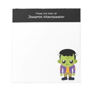 Bloc-note Halloween monstre Frankenstein Green