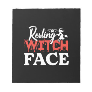 Bloc-note Halloween Resting Witch Facce Birthday