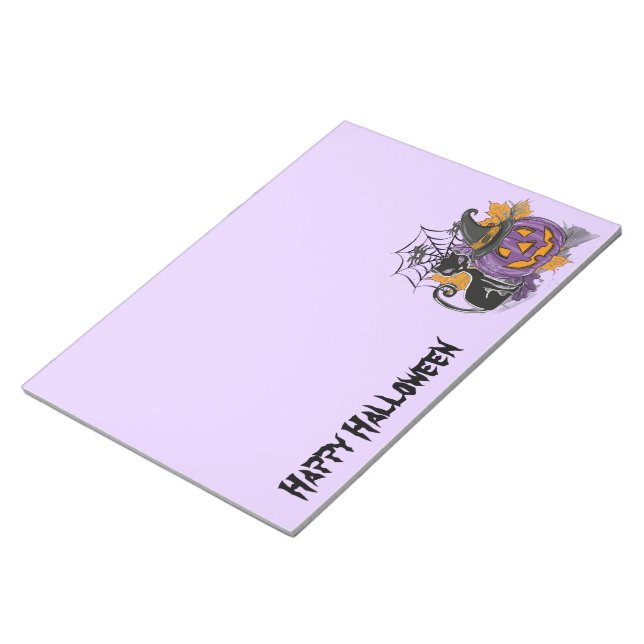Bloc-note Halloween sorcières violettes brasser avec chat no (Incliné)