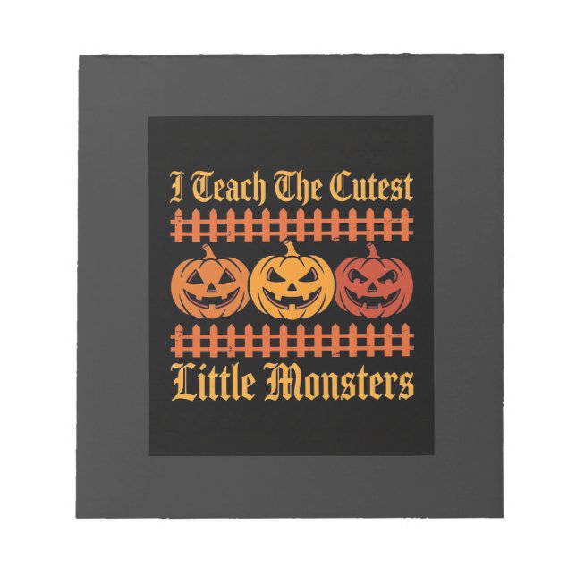 Bloc-note Halloween Trick Or Treat Petits Monstres Citrouill (Devant)