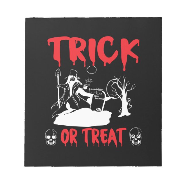 Bloc-note Halloween Trick Ou Treat Anniversaire (Devant)