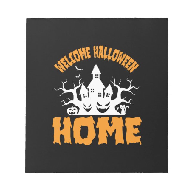 Bloc-note Halloween Welcome Halloween Home Birthday (Devant)