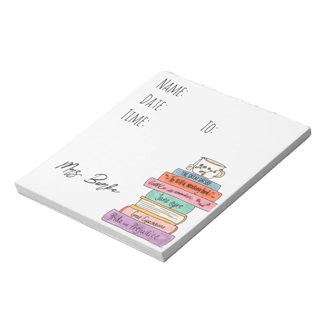 Bloc-note Hallpass pour l'enseignant anglais (Tourné)