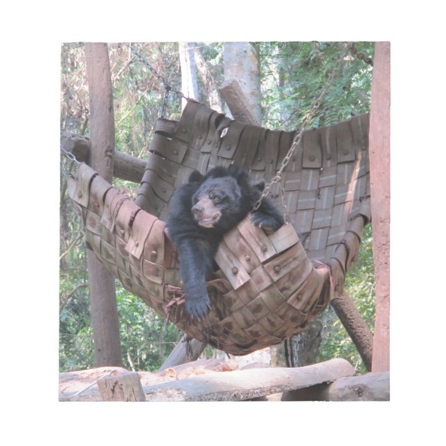 Bloc-note Hammock de l'ours endormi Parc Forest Trail Campin (Devant)
