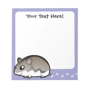Bloc-note Hamster nain de bande dessinée