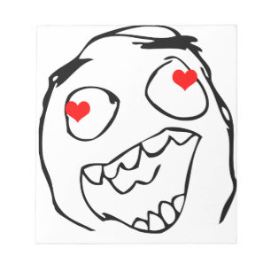 Bloc-note Happy derp Valentine in love - mème