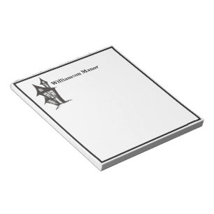 Bloc-note Happy Halloween Famille Monogramme Haunted House M