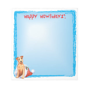 Bloc-note Happy Howlidays Irish Terrier Notepad