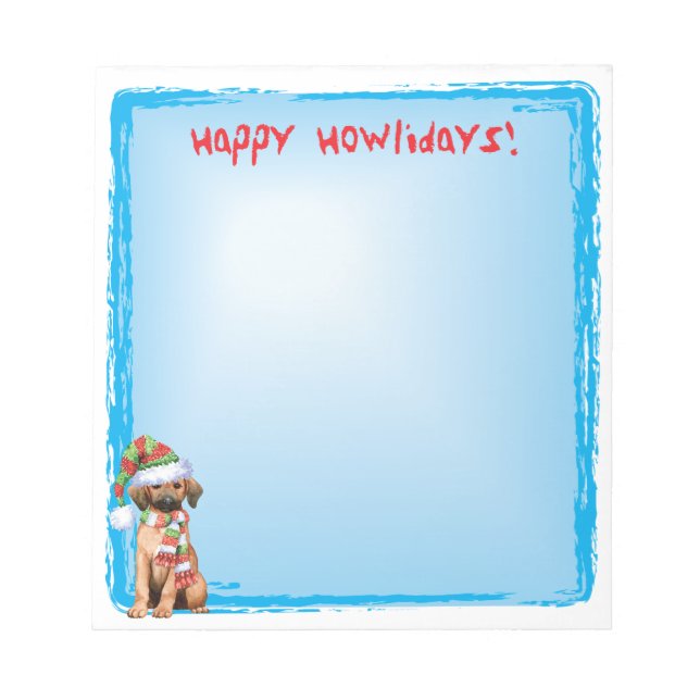 Bloc-note Happy Howlidays Redbone (Devant)