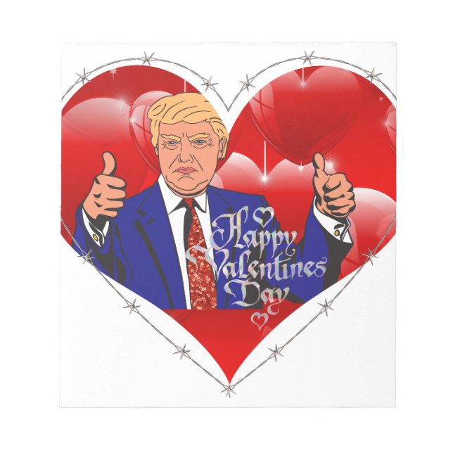 Bloc-note happy valentines day donald trump (Devant)