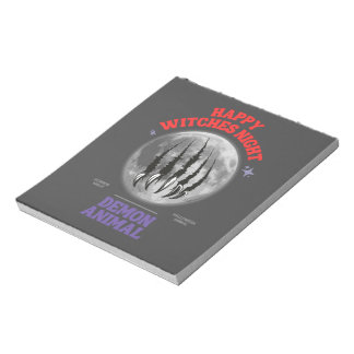 Bloc-note happy witches night demon animal