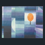 Bloc-note Harbinger of autumn abstract water color Paul Klee<br><div class="desc">A tree painted in orange autumn colors,  surrounded by various shades of blue and purple rectangles. Abstract water color and pencil painting on paper by Paul Klee.</div>