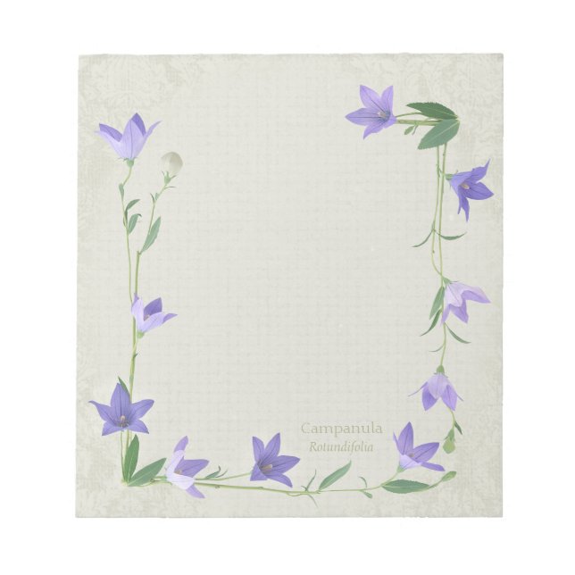 Bloc-note Harebell flower garland CC0339 Personnalisable (Devant)