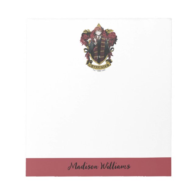 Bloc-note HARRY POTTER™ | Anime Ron Weasley House Crest (Devant)