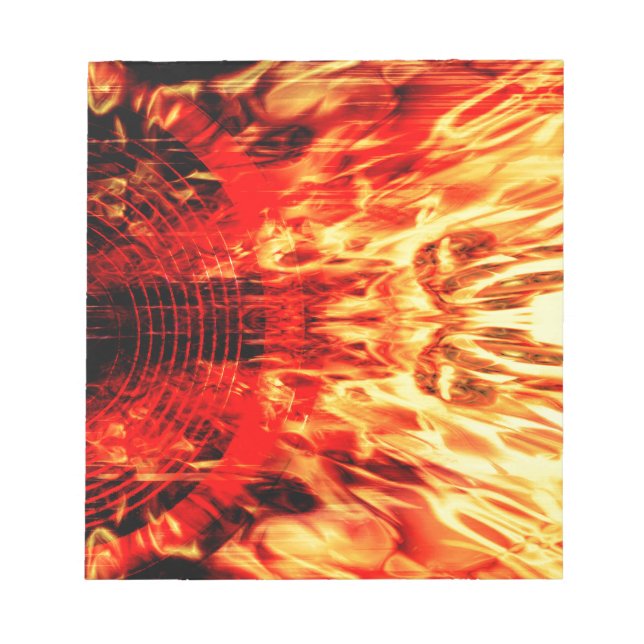 Bloc-note Haut-parleur musical avec flammes (Devant)