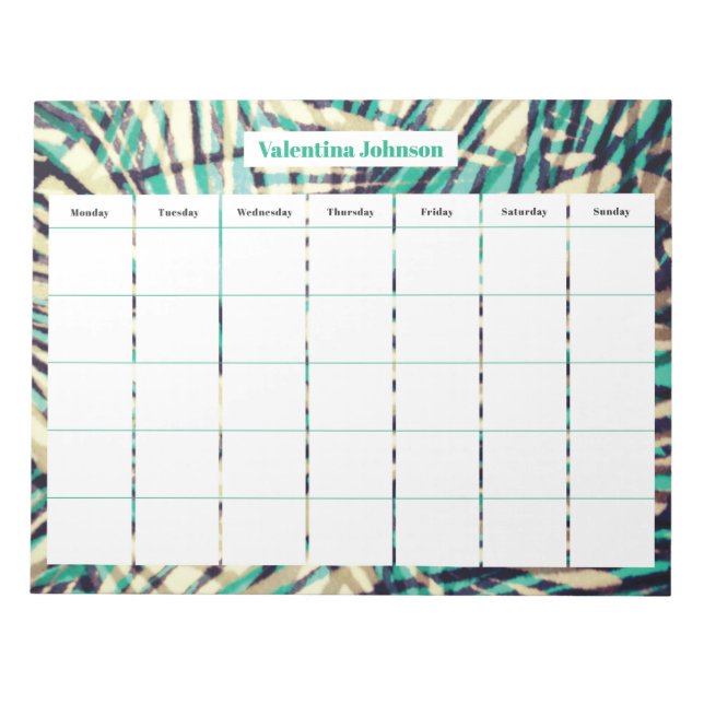 Bloc-note Hebdomadaire (Devant)