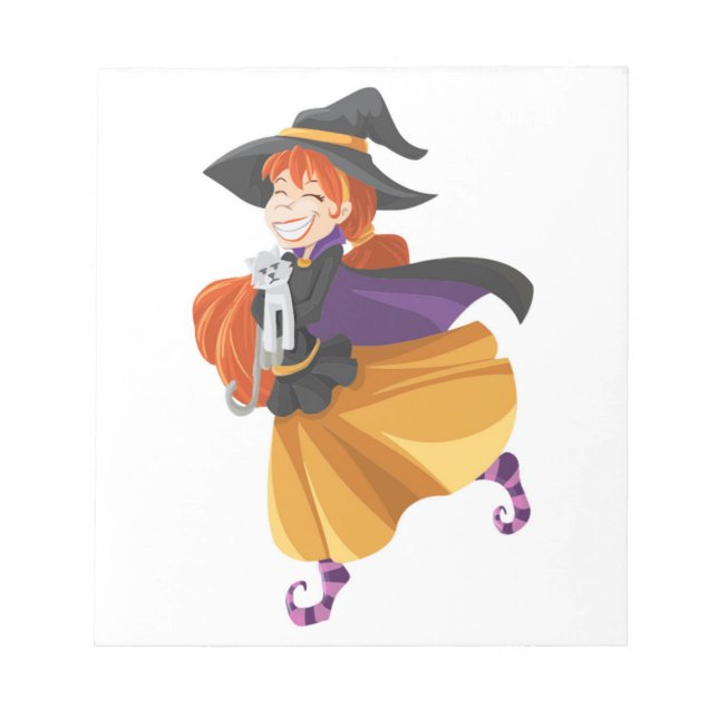 BLOC-NOTE "HEUREUX HALLOWEEN" WITCH (Devant)