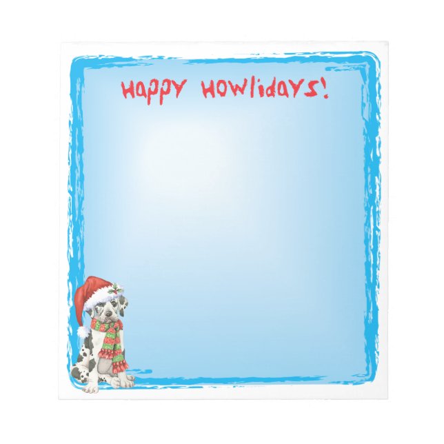 Bloc-note Heureux Howlidays Great Dane (Devant)