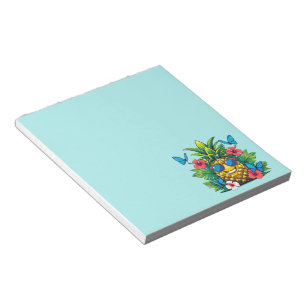 Bloc-note Hibiscus papillon ananas en fleurs
