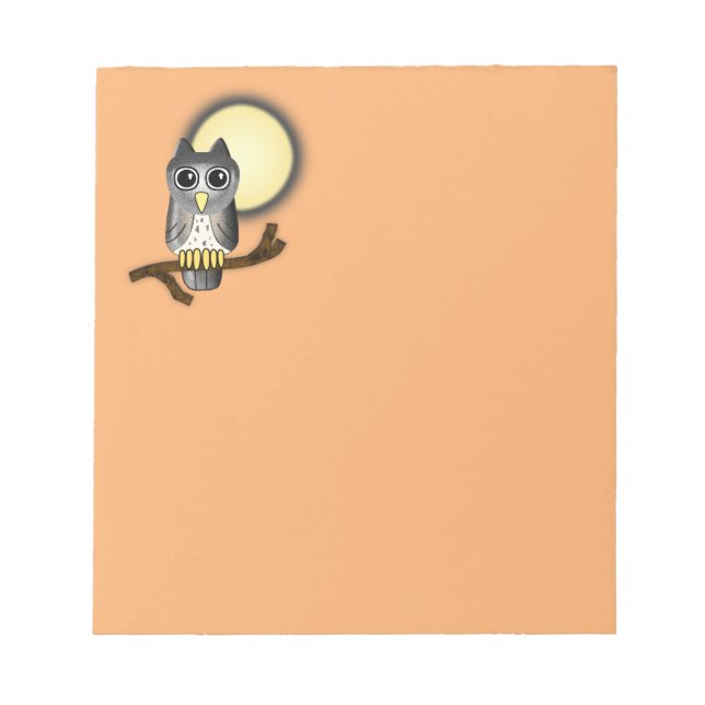 Bloc-note Hibou d'Halloween (Devant)