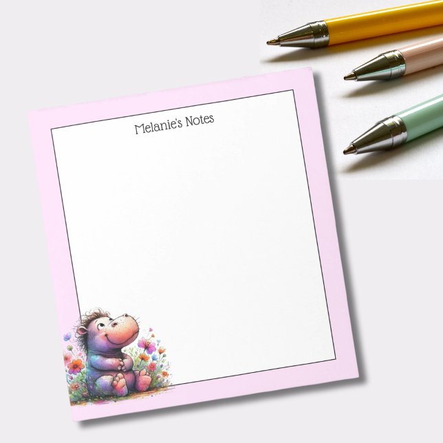 Bloc-note Hippo à l'aquarelle (Créateur téléchargé)