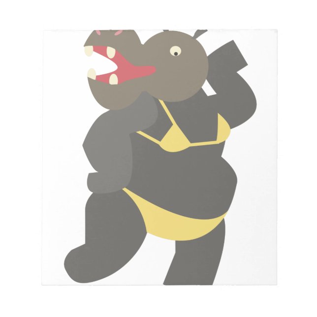 Bloc-note Hippo En Bikini (Devant)