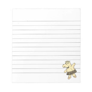 Bloc-note Hippo Sepia Ballerina Avec Tutu Linked