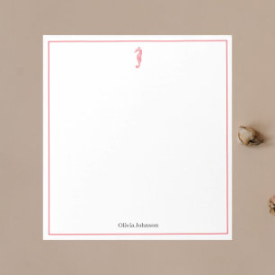 Bloc-note Hippocampe rouge lustration de la vie marine