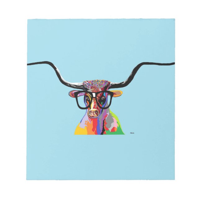 Bloc-note Hipster Longhorn (Devant)