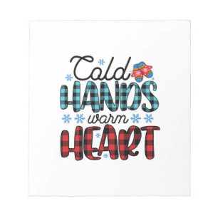 Bloc-note Hiver Art Froid Mains Coeur Chaud