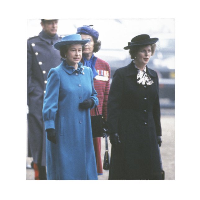 Bloc-note HM Queen Elizabeth II-Margaret Thatcher (Devant)