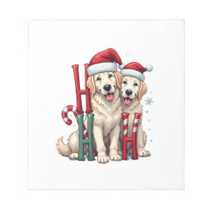 Bloc-note Ho Ho Ho Grand Pyrenees Amoureux des Chiens Noël S