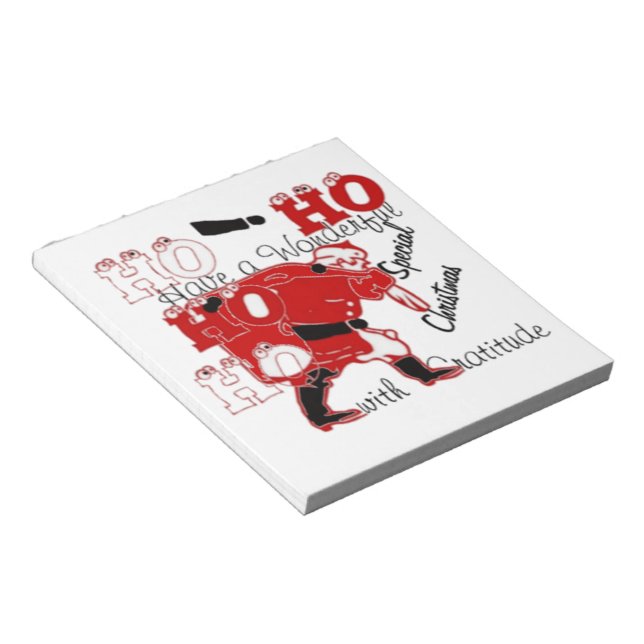 Bloc-note HOHOHO Avoir un merveilleux Noël avec gratitude (Incliné)