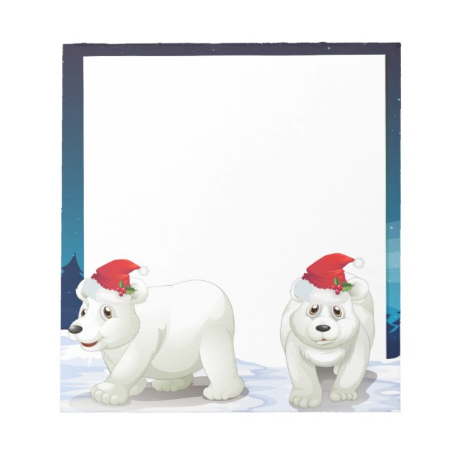 Bloc-note Holiday Notepad-Polar Bears (Devant)