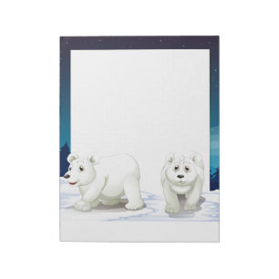 Bloc-note Holiday Notepad-Polar Bears