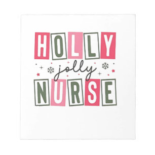 Bloc-note Holly Jolly Infirmière Noël Noël Noël Noël Noël No