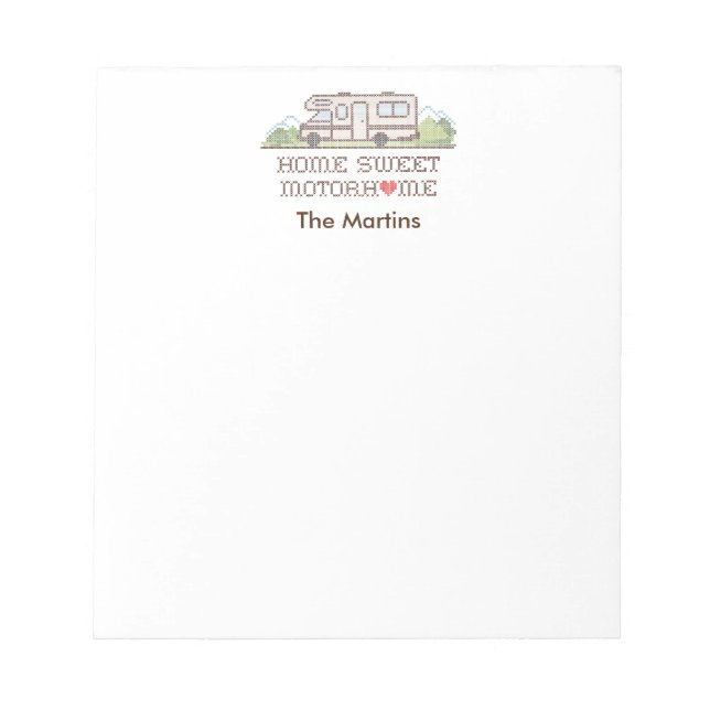 Bloc-note Home Sweet Motor Home Notepads (Devant)