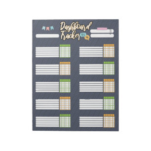 BLOC-NOTE HOMESCHOOL DASHBOARD TRACKER 2 NOTEPAD