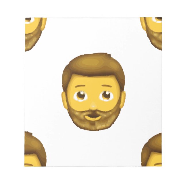 Bloc-note homme barbu émoji (Devant)
