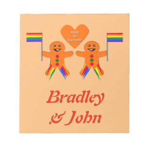 Bloc-note Hommes Gay Noël Gingpain Couple Couple Personnalis