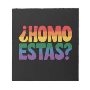 Bloc-note Homo Estas Drôle Espagnol Mexicain Gay Ally LGBTQ