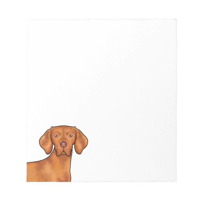 Bloc-note Hongroise Vizsla Cute Cartographie Pointeur tête d (Devant)