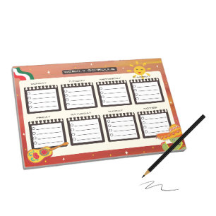 Bloc-note Horaire hebdomadaire style mexicain