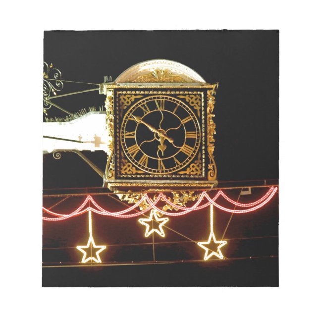 Bloc-note Horloge étonnante à Noël (Devant)