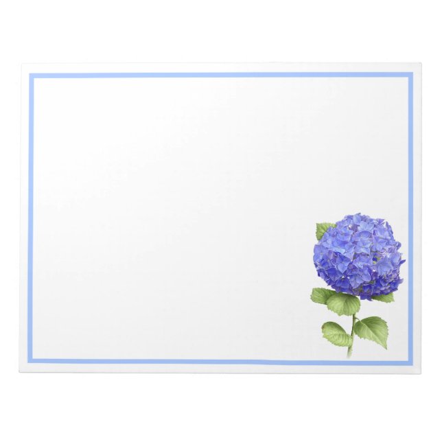 Bloc-note Hortensia Bleu (Devant)